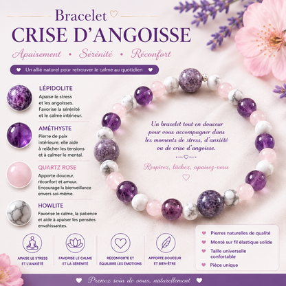 Bracelet pour apaiser les crises d'angoisses