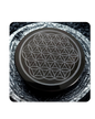 Disque Obsidienne Noire Fleur de Vie