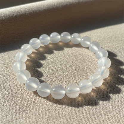 bracelet enfant sélénite en 6 mm sans breloque