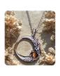 Pendentif Lune Oeil de Tigre
