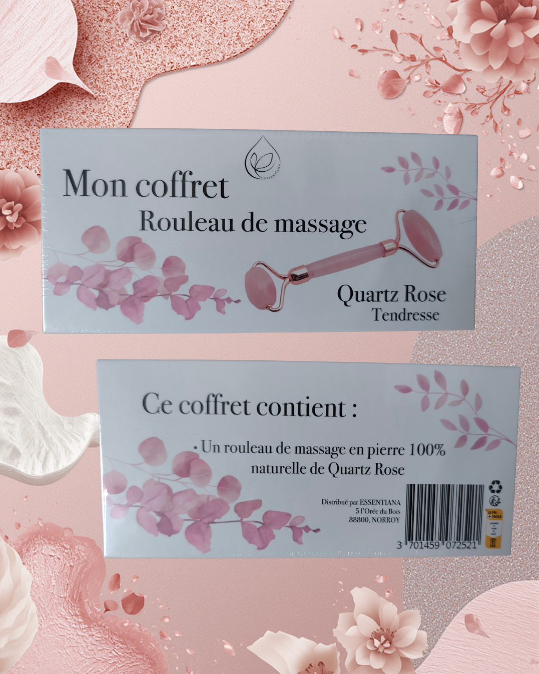 Rouleau de Massage Quartz Rose